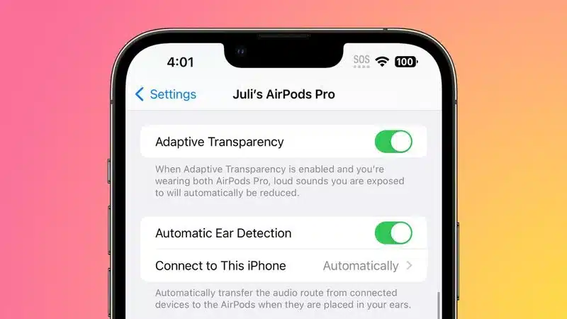 adaptive transparency airpods pro