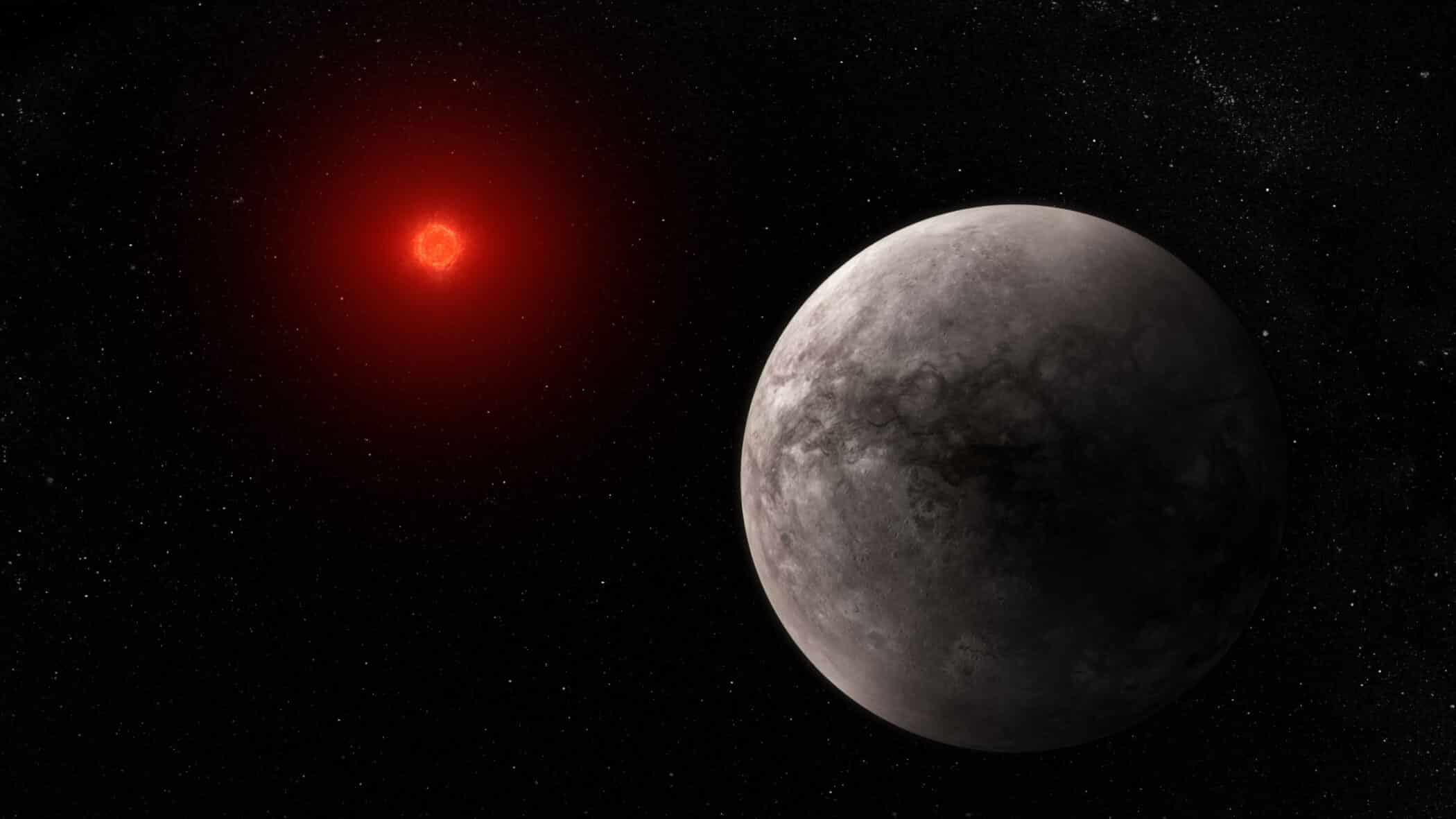 Rocky exoplanet TRAPPIST 1 b illustration