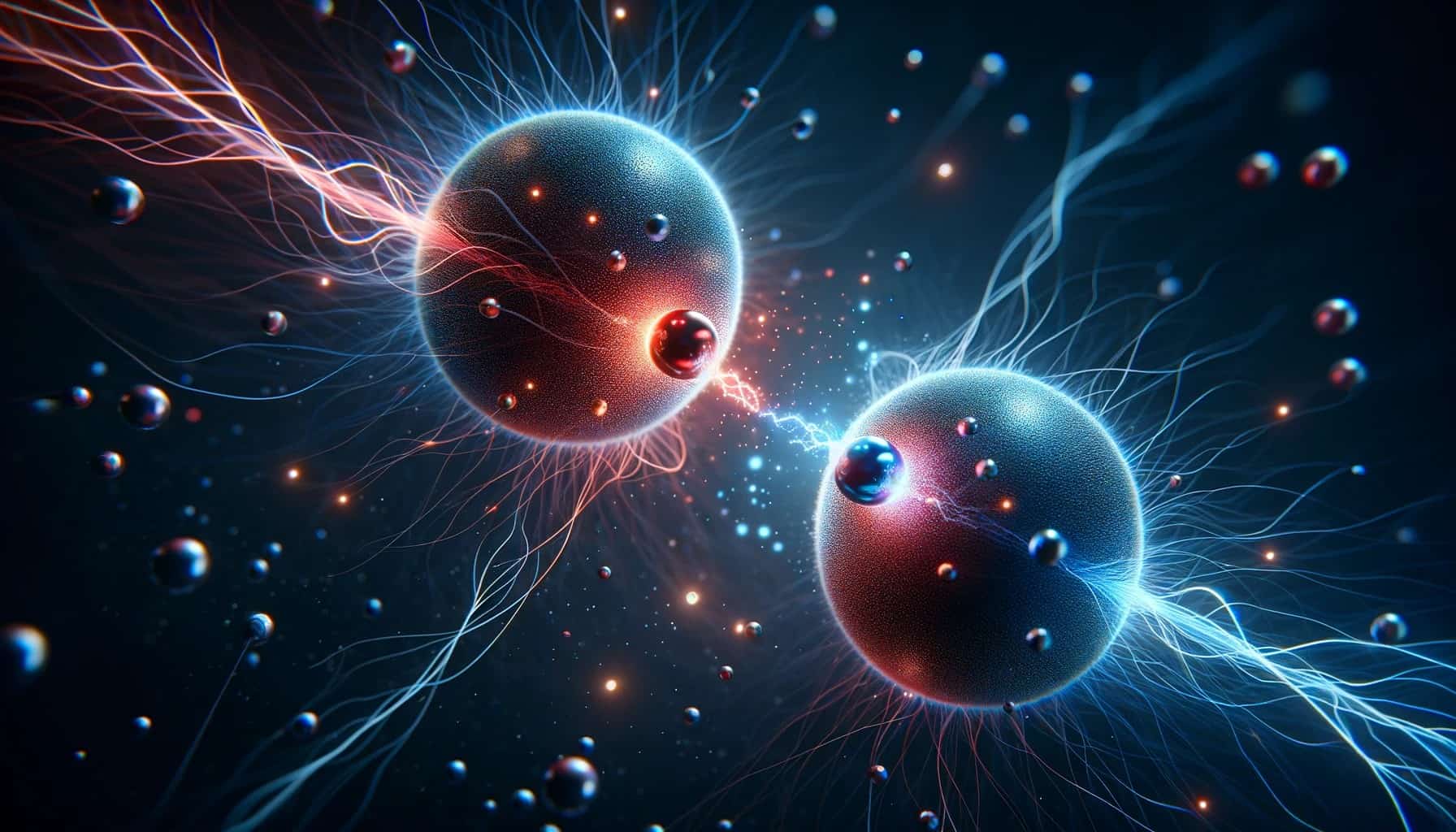 同じ電荷を持つ粒子が物理学の基本法則を無視して引き合う様子が確認される